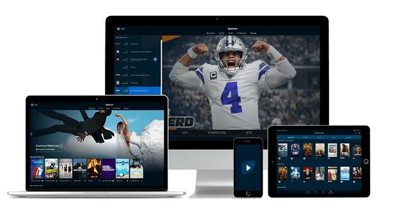 UK IPTV live channels on a television, tablet and phone